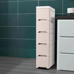 meuble tiroirs blanc moderne roues salle bain cuisine niveaux multifonctionnels