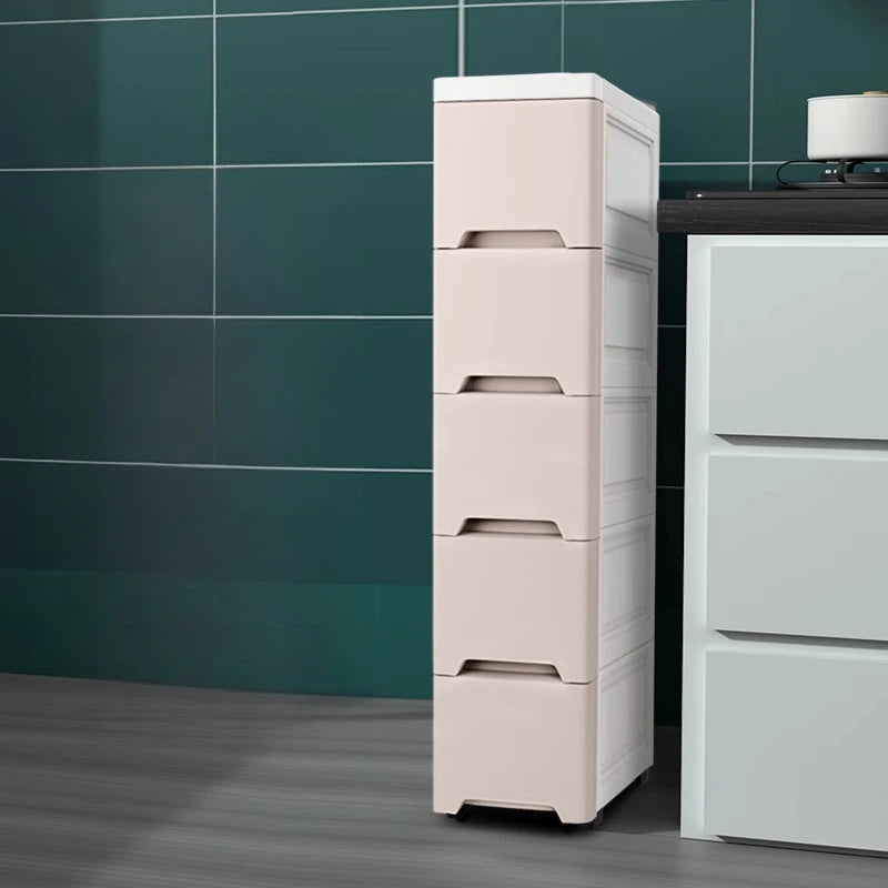 meuble tiroirs blanc moderne roues salle bain cuisine niveaux multifonctionnels