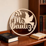 décoration murale bois mi bautizo oiseau feuilles christening party supplies baby baptism gift artisanal