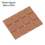 protecteurs sol feutre anti dérapant adhésifs mousse eva noirs blancs marrons ronds utilitaires 2.5cm