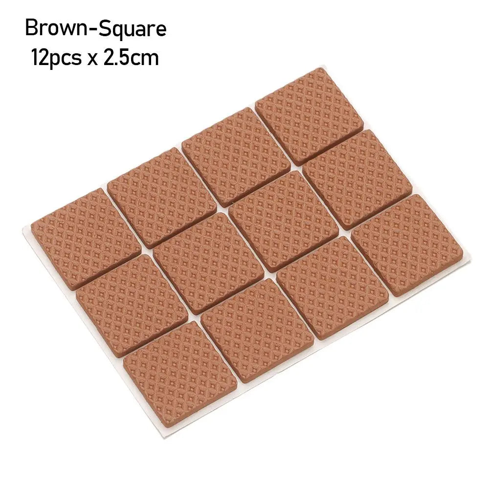 protecteurs sol feutre anti dérapant adhésifs mousse eva noirs blancs marrons ronds utilitaires 2.5cm
