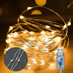 guirlande lumineuse dorée moderne waterproof 10m 20m led adhésif télécommande noël festive