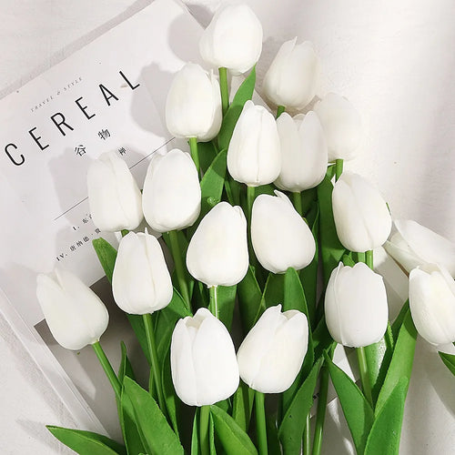 tulipes artificielles multicolores blanc jaune rose rouge modernes mariage couronne décoration événementnels