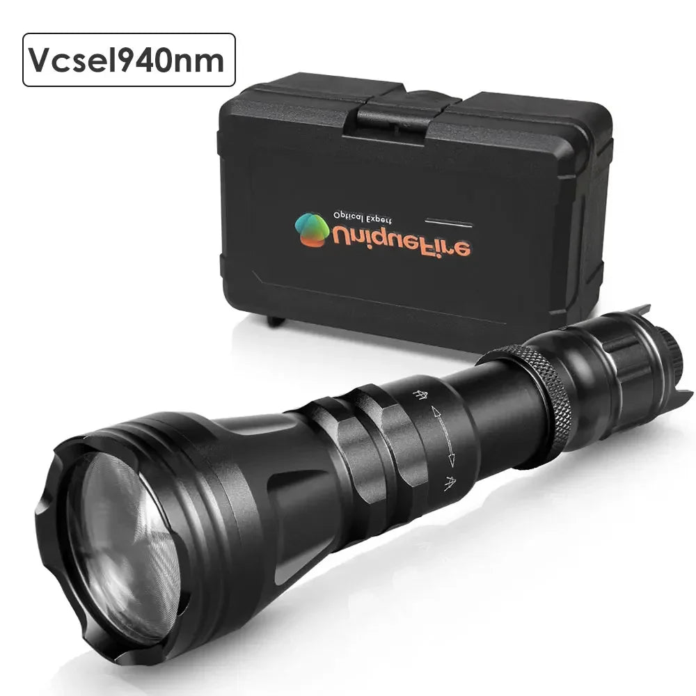 torche led 940nm 850nm zoom vision nocturne chasse résistante 5w 3w aluminium