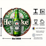 plaque métallique vintage logo heineken blanc vert rouge tekst kinh shilen brie aatant small