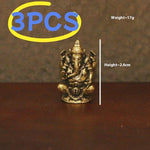 statues ganesha bronze doré détails sculptés traditionnelles indiennes ornement maison