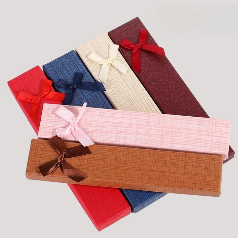 boîtes bijoux carton 10 pièces rayures horizontales ruban classique occasions fêtes anniversaires