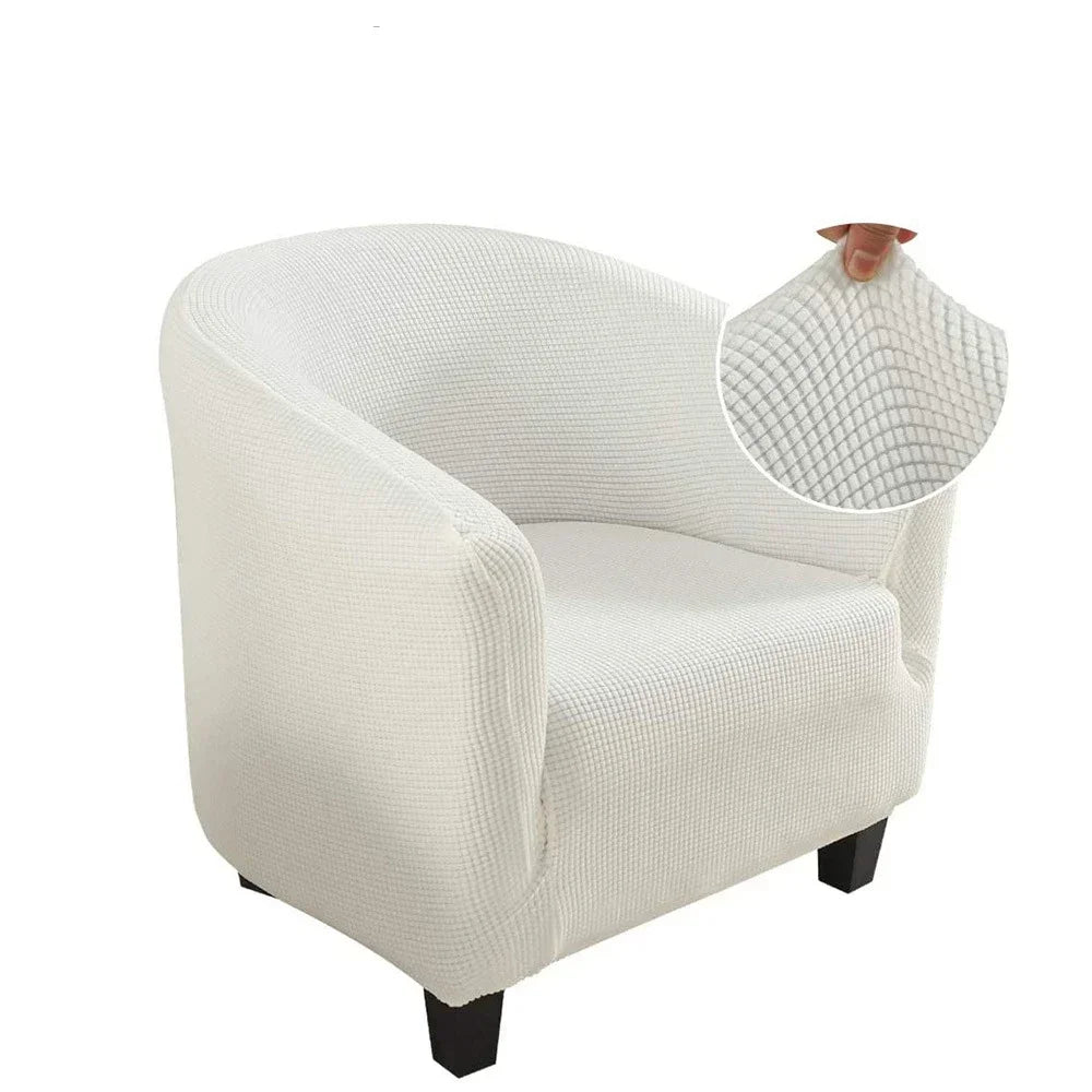 housse fauteuil moderne carreaux gris blanc élastique décorative salon salon maison intérieur