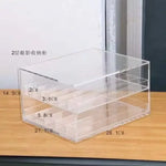 boîte rangement transparente moderne fards paupières blush rouge lèvres poudre cosmétiques minimaliste sans motif