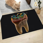 tapis sol dentaire motif dent mousse antidérapant velours salon entrée maison moderne décor