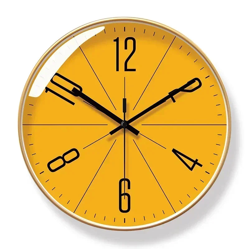 horloge murale numérique quartz visage unique cadre doré transparent minimaliste chambre salon decoration