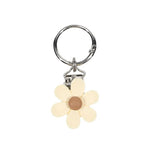 porte clés pince chapeau fleurs simples moderne minimaliste beige blanc jaune rose adhésif voyage