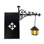 lampe suspendue vintage noir sorcières gravure lanterne chaîne rétro décoration halloween