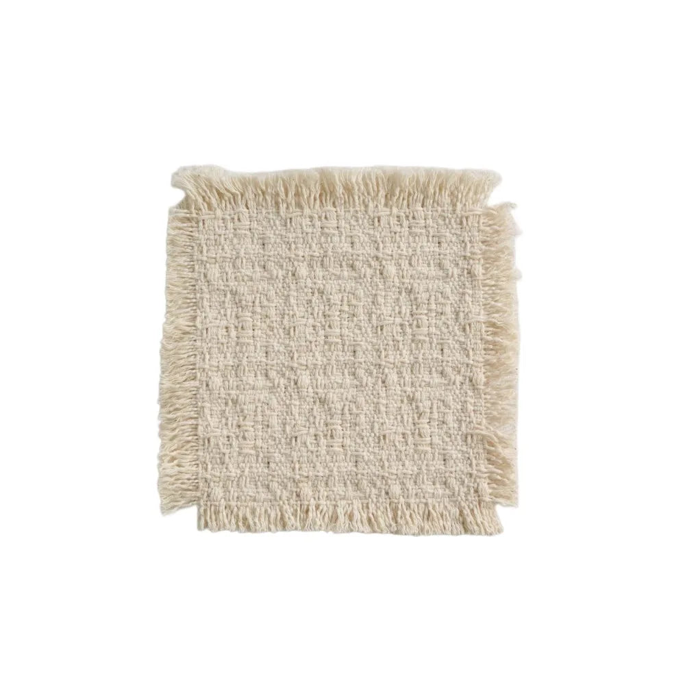 serviettes table tissu lin beige rustique franges polies clips muralsetSize40cm38cm30cm28cm12cm6cm