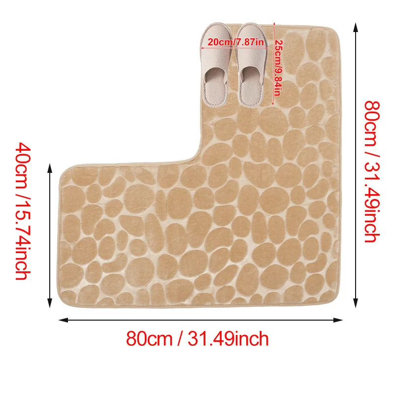 tapis bain doux moderne beige sapphire blue coffee grey lake blue mousse mémoire forme