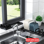 supports rangement assiettes bols clips réglables moderne blanc bleu doré respectueux environnement cuisine
