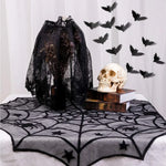 rideau halloween noir toile d'araignée chauves souris imperméable réutilisableextérieurintérieur