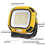 lampe travail led rechargeable port usb clip moderne jaune noir intense clips basculement