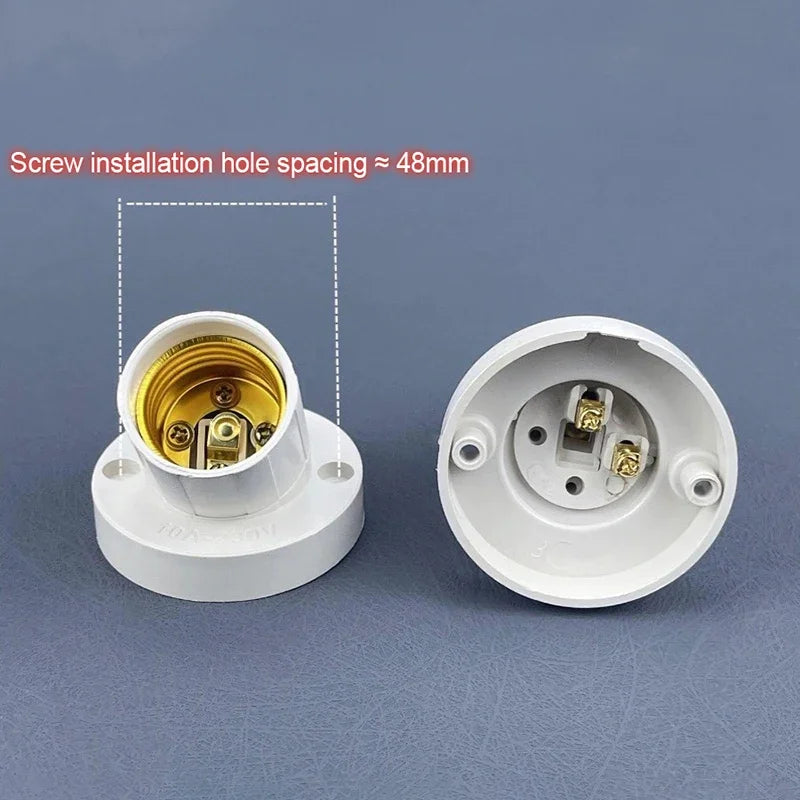 supports lampe blancs moderne rotation 45 degrés vis fixations abs matériaux