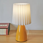 lampe table moderne plissée blanc rose orange 5w led 60lm certifiée ul ccc