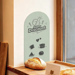 tableau blanc moderne motif cuisine lettres animaux vert pastel autocollant pvc feutres gomme tampon