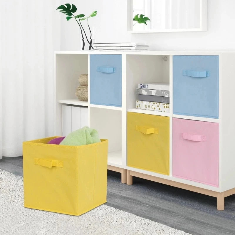 boîtes rangement pliables modernes poignées détachables couleurs multiples 28cmx26cmx26cm respectueux environnement