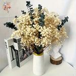 bouquets fleurs séchées blanc vert décoration maison anniversaire baby shower rustic naturel