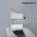 Downlight spot led blanc moderne base aluminium facile clips métalliques opaques 86mm 40mm