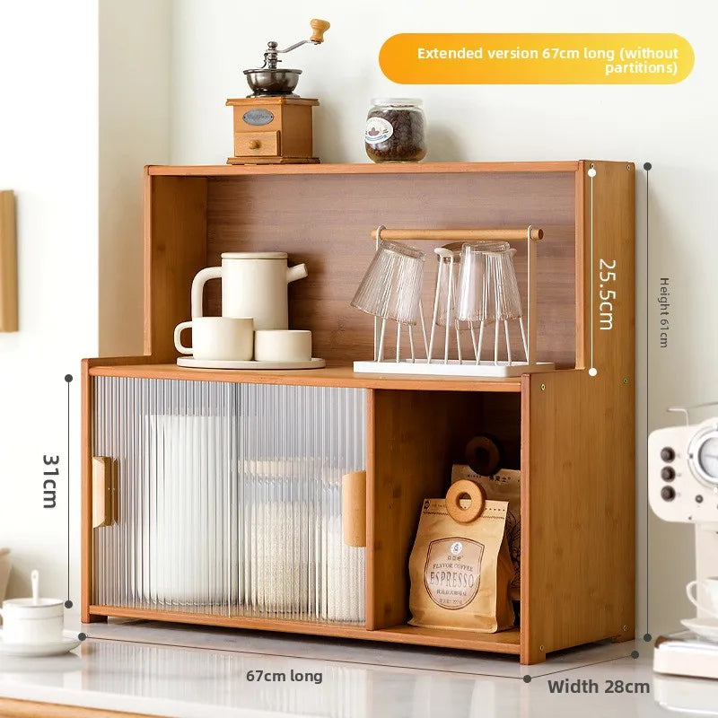 meuble rangement tasses bols bois noir moderne cuisine buffet