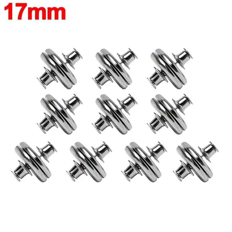 boutons magnétiques rideaux argentés adhésifs modernes détachables 17mm 20mm 25mm 1pair 5pairs