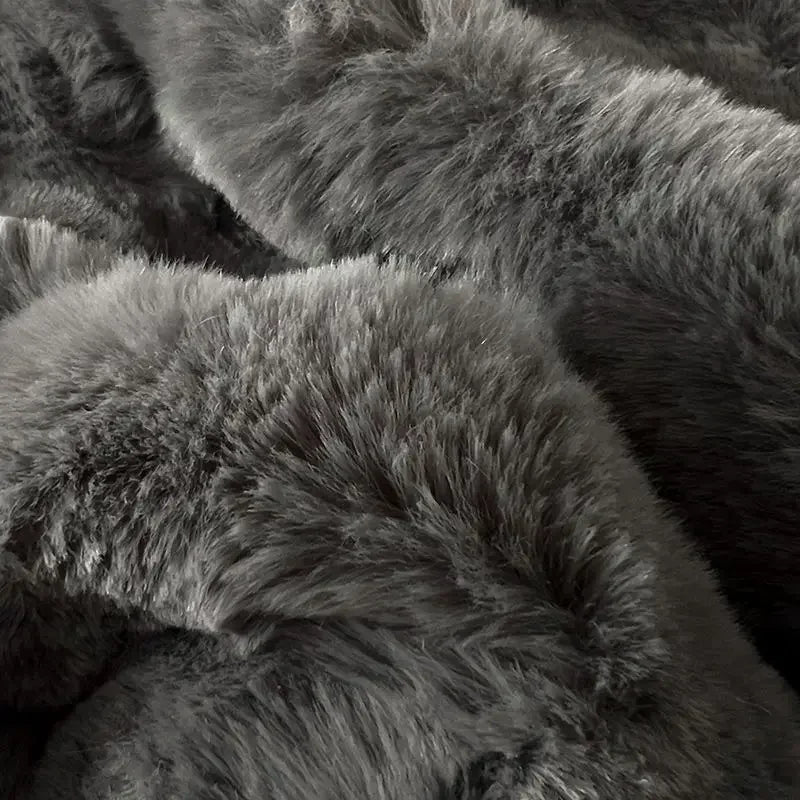 taies d'oreiller solides couleur unie polyester bouclées modernes 48x74cm blanc gris vert pastel