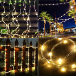 guirlande lumineuse solaire led blanc chaud moderne extérieur patio jardin fixée piquet modes automatiques