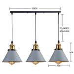 lumière suspendue industrielle conique noire blanche orange éclairage moderne chambre salon