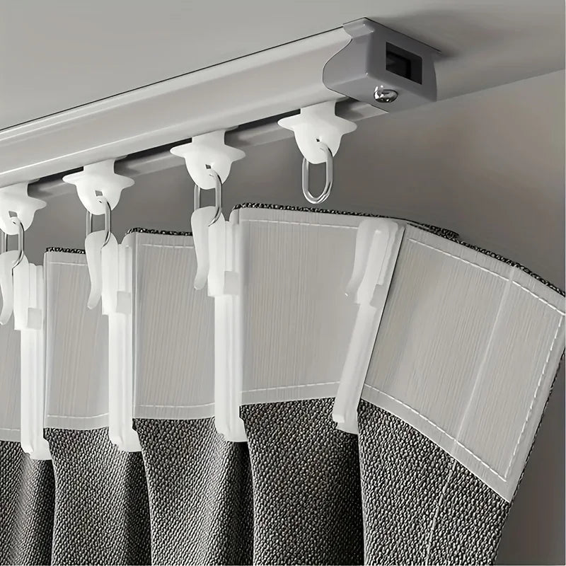 crochets rideau blancs réglables moderne clips tissu opaques polonais voies accessoires