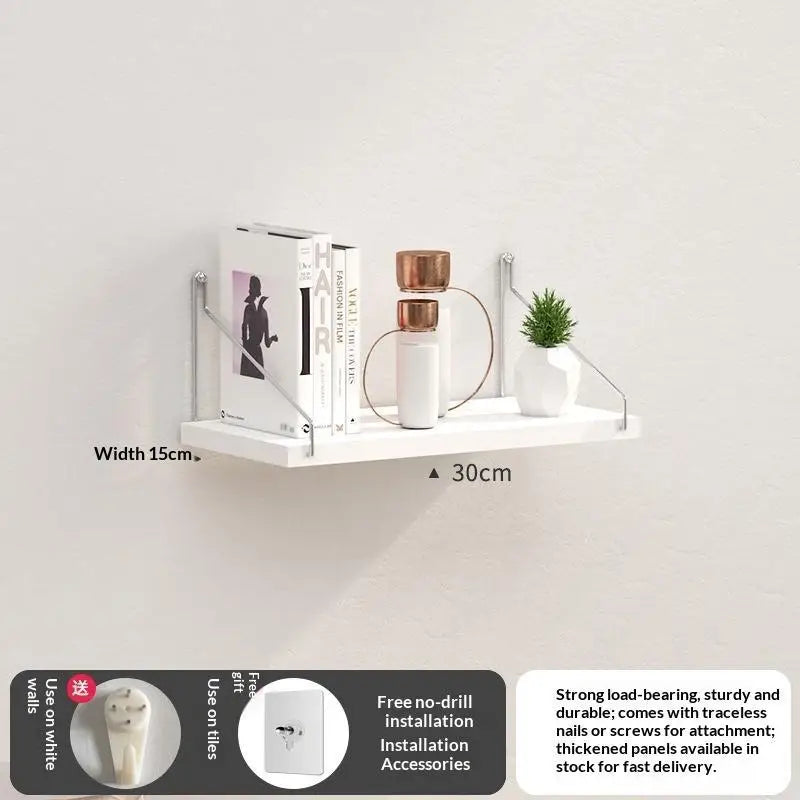 étagères murales noires modernes réutilisables chambre salon décoration intérieure minimalistes fixées