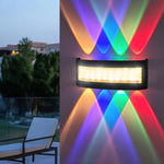 appliques murales led modernes rgb noir lumiere arc ciel texturées semi transluce
