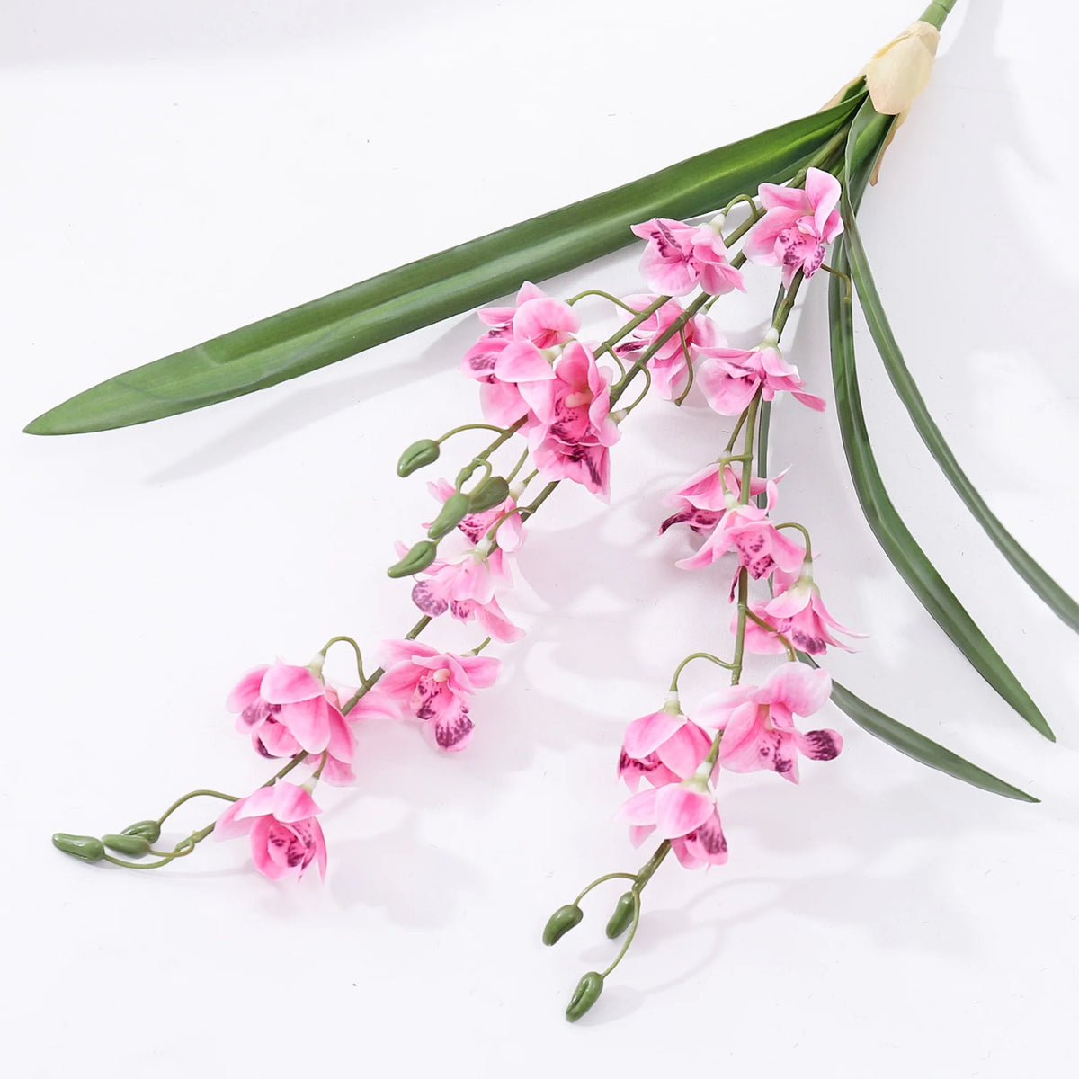 bouquet orchidées artificielles soie rose orange modernes intérieur décoration anniversaire mariage nouveau ano