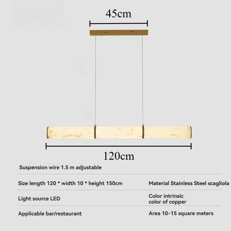lampe suspendue moderne marbre blanc doré salon restaurant cuisine chambre