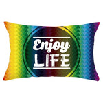 coussin rectangulaire géométrique multicolore décoration intérieure moderne polyester confortable 30x50cm fixations
