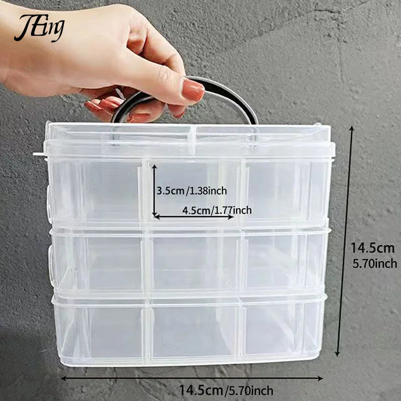 boîte rangement transparente moderne compartiments bijoux ornement colliers bagues boucles oreilles pratique