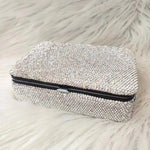 boîte bijoux luxueuse strass argenté noir élégante compartiments réutilisable respectueux environnement cliquet
