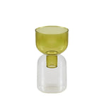 Vases modernes transparents vert bleu orange rose jaune set deux mini vases terrarium fonction