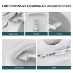 brosse wc adhésive support double adhésif poils doux moderne salle bain blanc