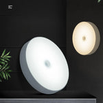 lampe nuit intelligente capteur présence led rechargeable adhésif blanc moderne veilleuse automatique urgence usb