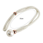 bracelets rideau moderne métal doré blanc rose bleu gris tissé fixations boules