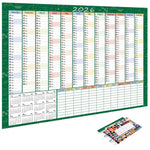 calendrier mural blanc moderne 2026 mensuel accueil organisation dates numéros jours