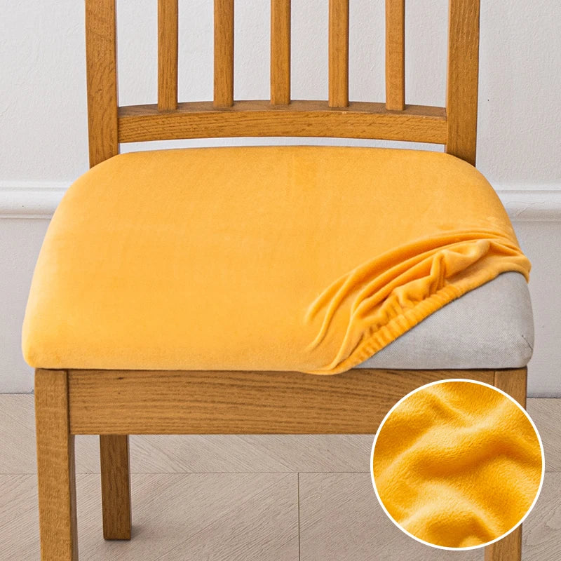 housse chaise extensible velours uni fauteuil cuisine salon moderne lavable