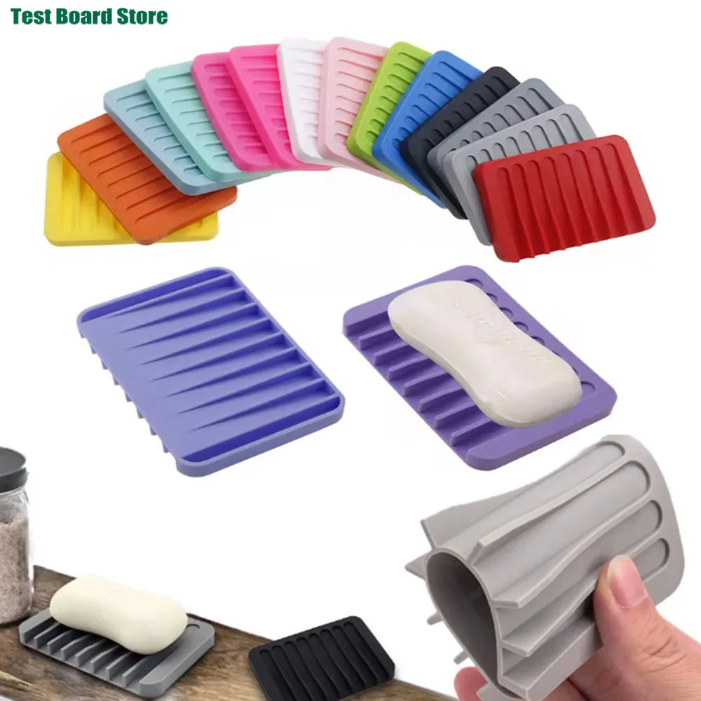 support savon silicone couleur rose moderne pratique antibactérien cuisine salle bain