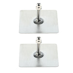 plaques métalliques argentées modernes 5cm 5cm vis écrous fixations murales sans adhésif