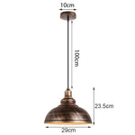 suspension industrielle vintage métal noir ampoule e27 salon chambre hallhôtel led echangée